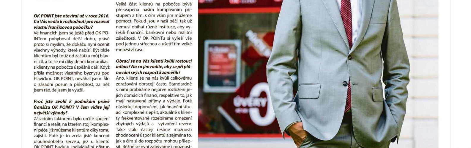 OK Point je místo, které pro klienty znamená vyšší formu partnerství, říká úspěšný franšízant a provozovatel jedné z poboček Jakub Urban